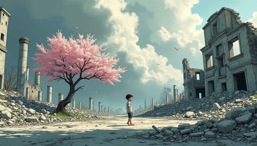 découvrez « gen aux pieds nus », un manga bouleversant qui retrace avec émotion le parcours d’un jeune survivant d’hiroshima. un récit poignant, illustrant les horreurs de la guerre et la résilience humaine.